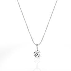  diamond Pendant 14k Gold White