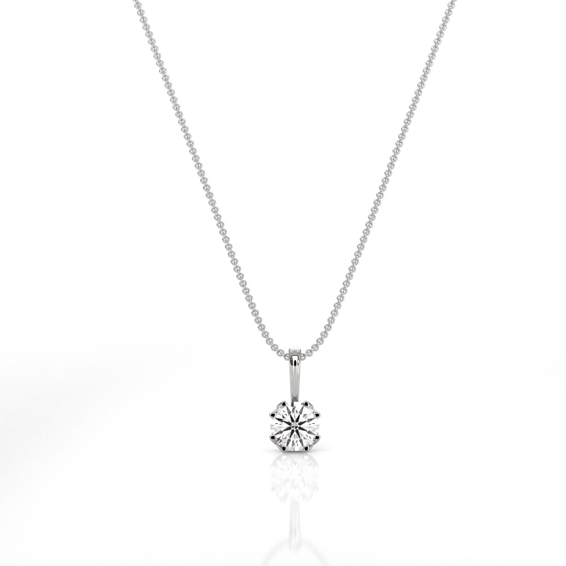  diamond Pendant 14k Gold White