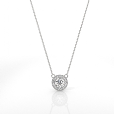  diamond Pendant 14k Gold White