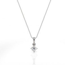  diamond Pendant 14k Gold White