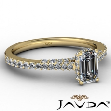 Micropave Circa Halo Bridge diamond Ring 18k Gold Yellow