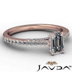 Micropave Circa Halo Bridge diamond Ring 18k Rose Gold
