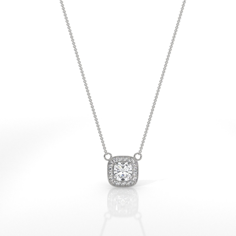  diamond Pendant 14k Gold White