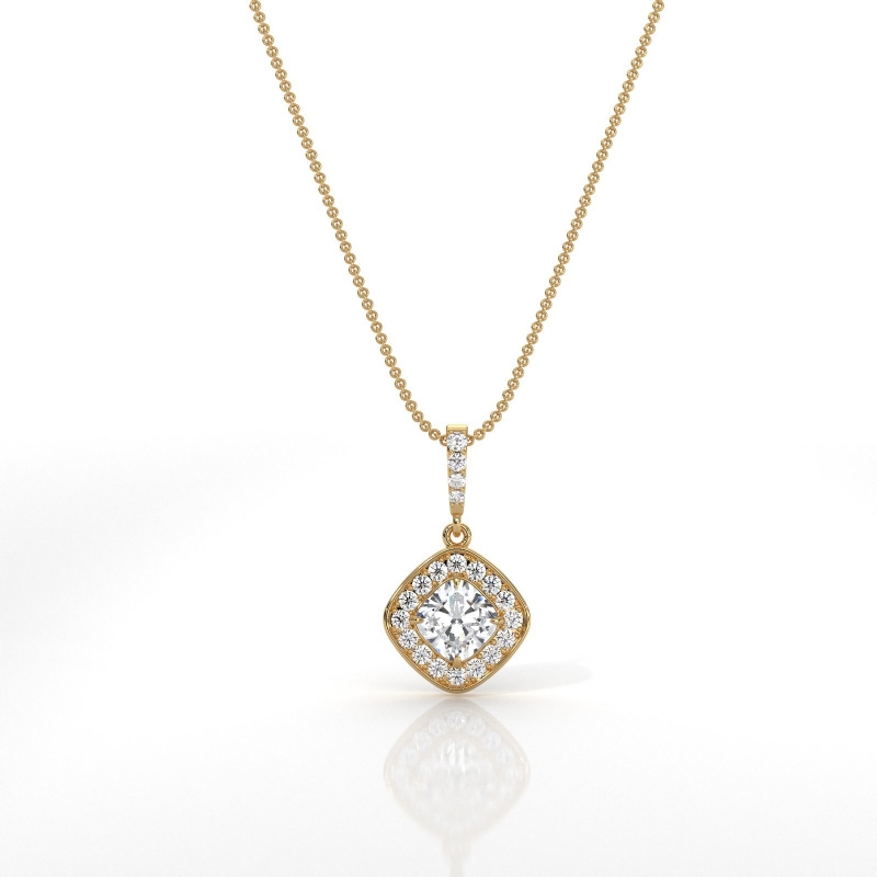  diamond Pendant 14k Gold Yellow