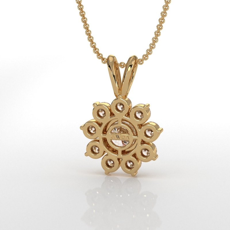  diamond Pendant 14k Gold Yellow