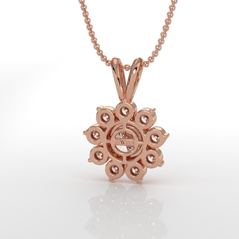  diamond Pendant 18k Rose Gold