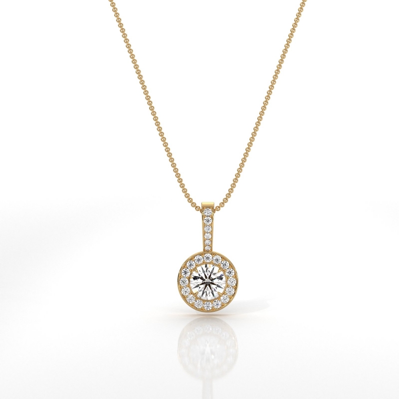  diamond Pendant 14k Gold Yellow