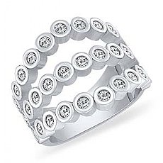 1CT Round Diamond Women Fashion Wedding Band White Gold