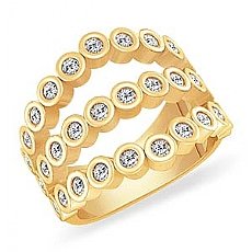 Round Diamond Women Fashion Wedding Band 18k Gold Yellow (1Ct. tw.)