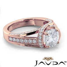 Bypass Design Micro Pave Set diamond Ring 14k Rose Gold