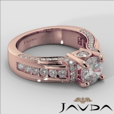 Pave Channel Set Accents diamond Ring 14k Rose Gold