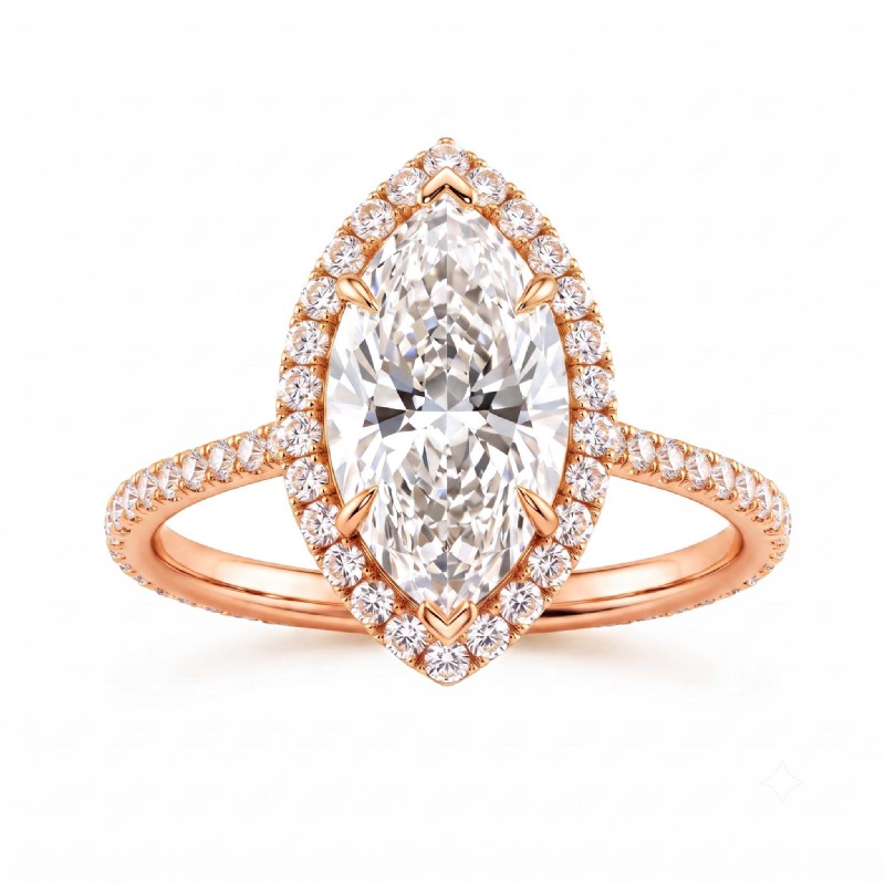  diamond Ring 14k Rose Gold