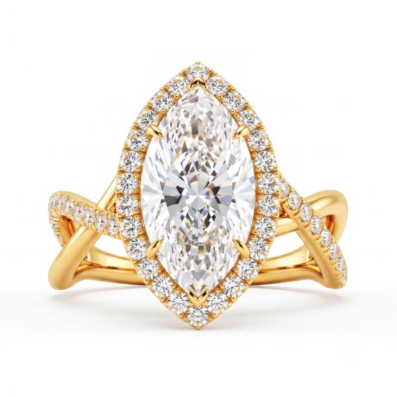 diamond Ring 14k Gold Yellow