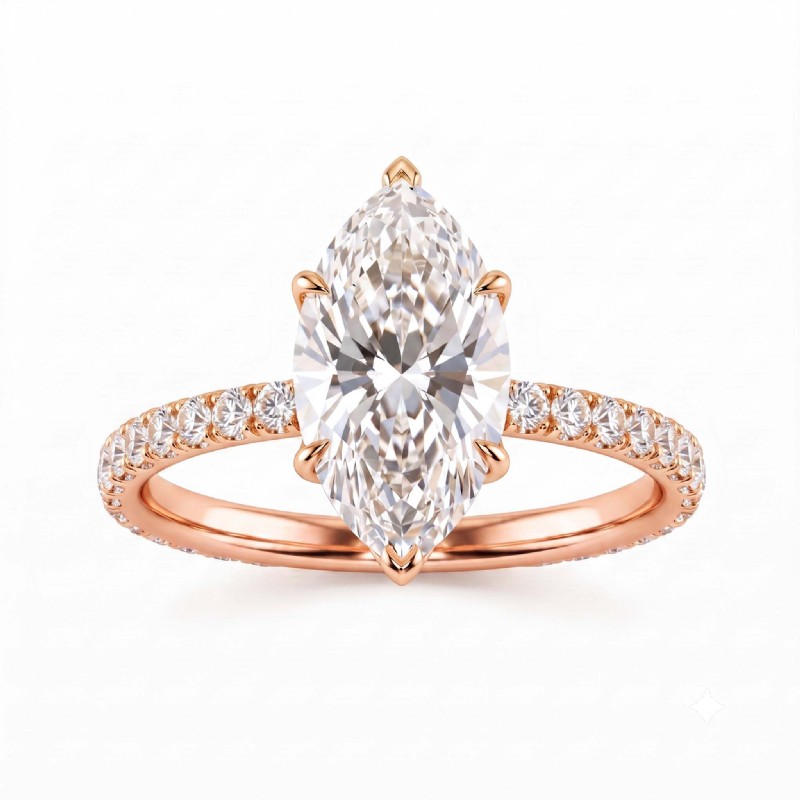  diamond Ring 14k Rose Gold