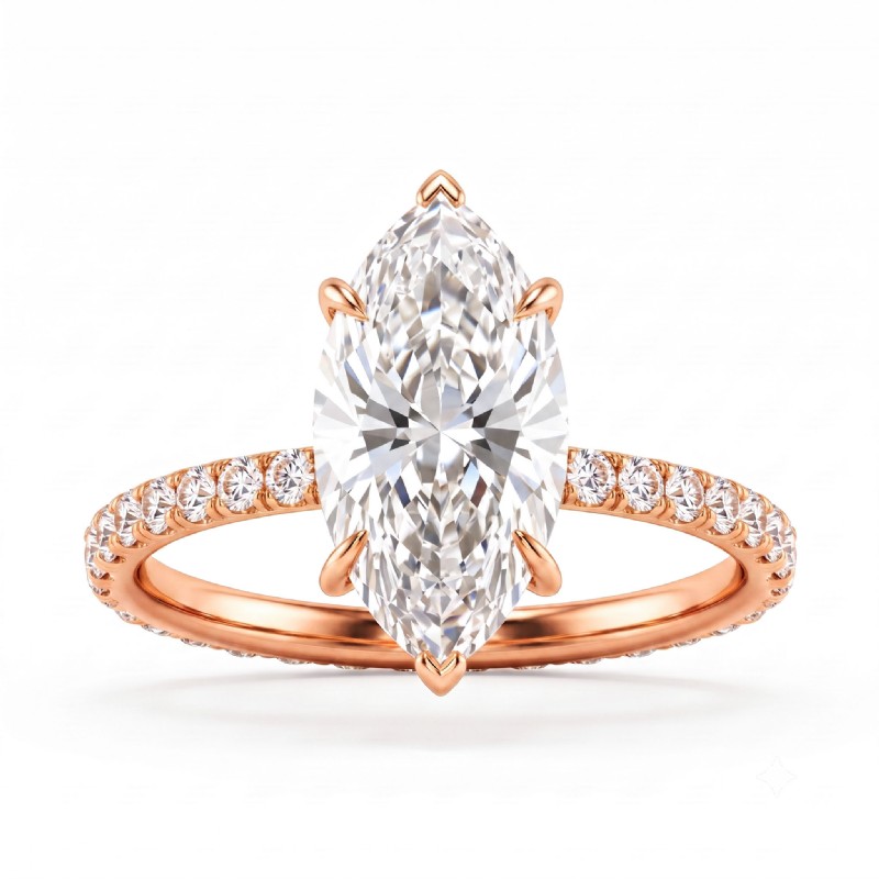  diamond Ring 14k Rose Gold