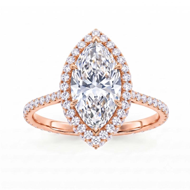  diamond Ring 14k Rose Gold