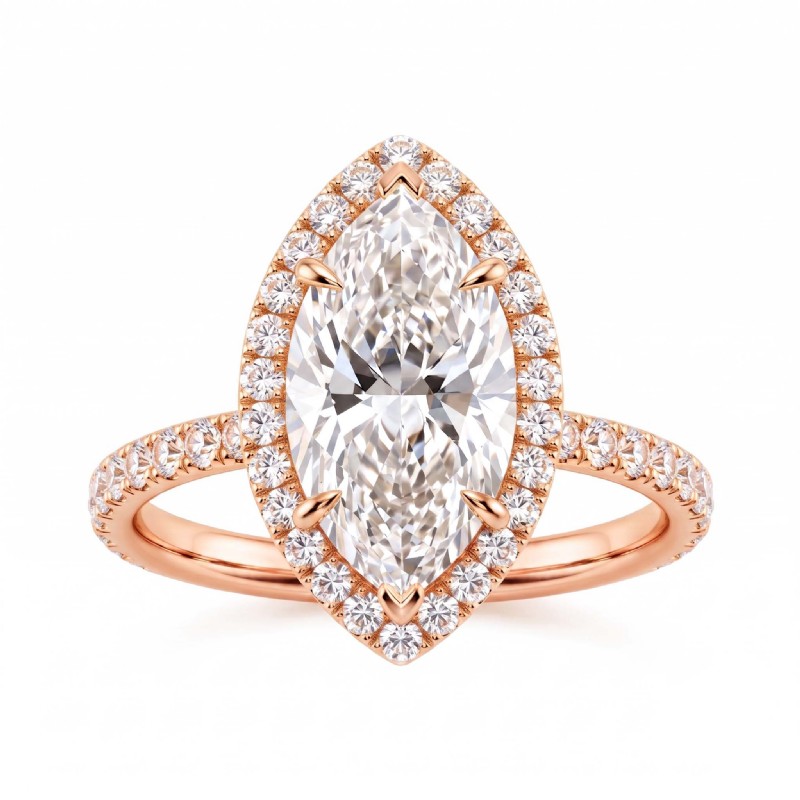  diamond Ring 14k Rose Gold