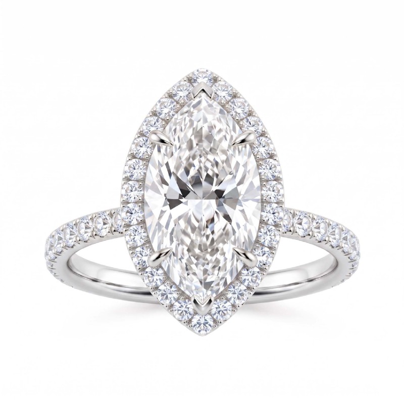  diamond Ring 14k Gold White