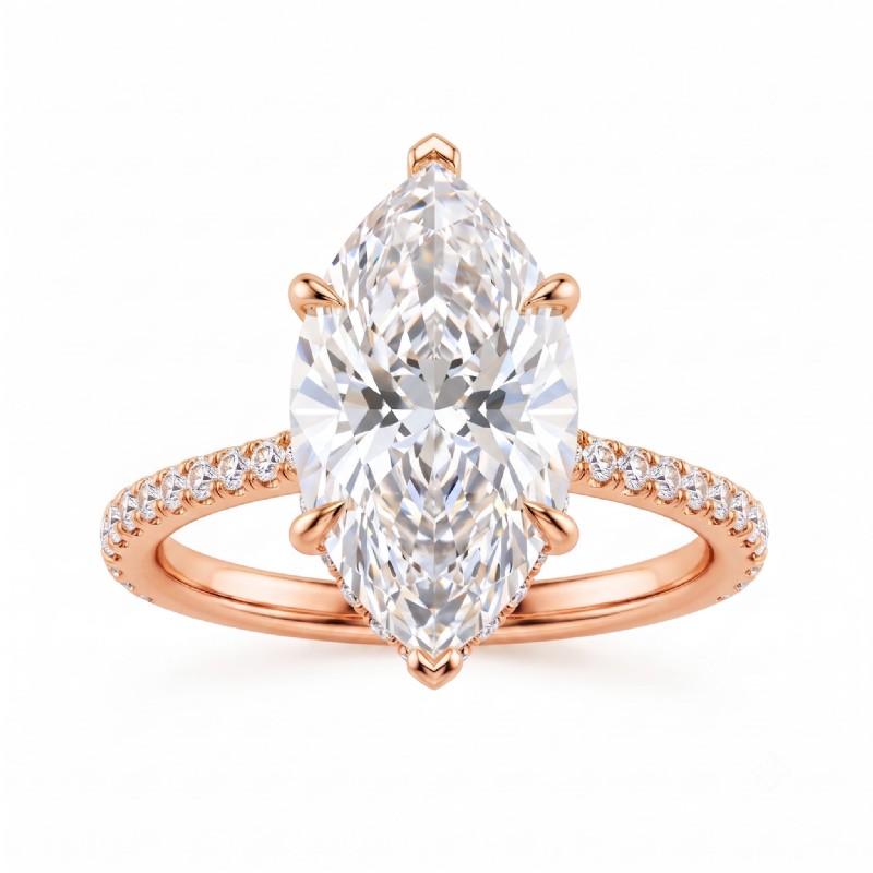  diamond Ring 14k Rose Gold