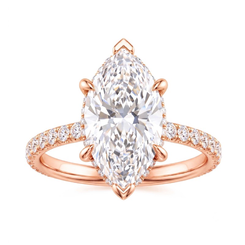  diamond Ring 14k Rose Gold