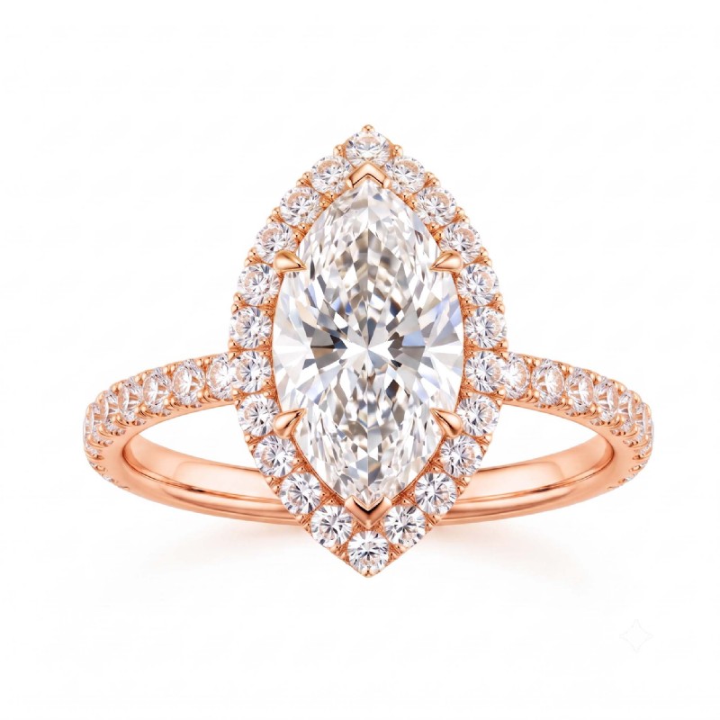  diamond Ring 14k Rose Gold