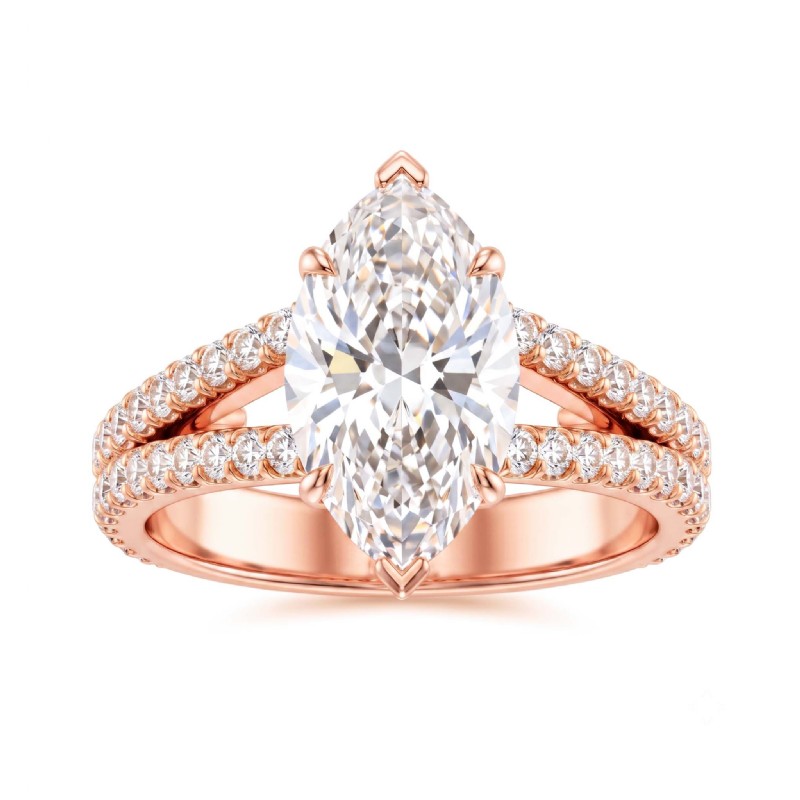  diamond Ring 14k Rose Gold