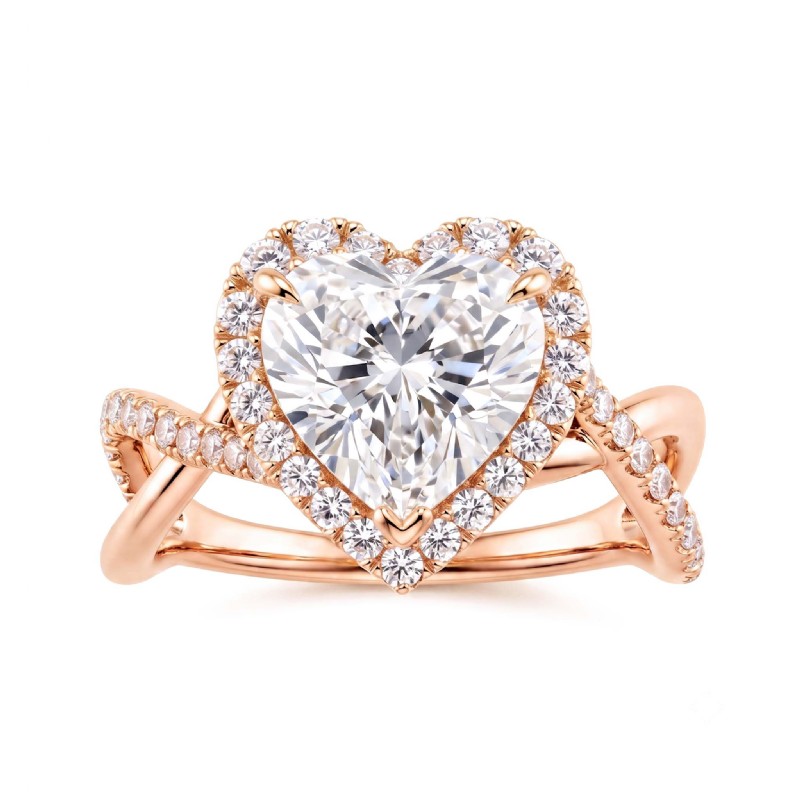 diamond Ring 14k Rose Gold