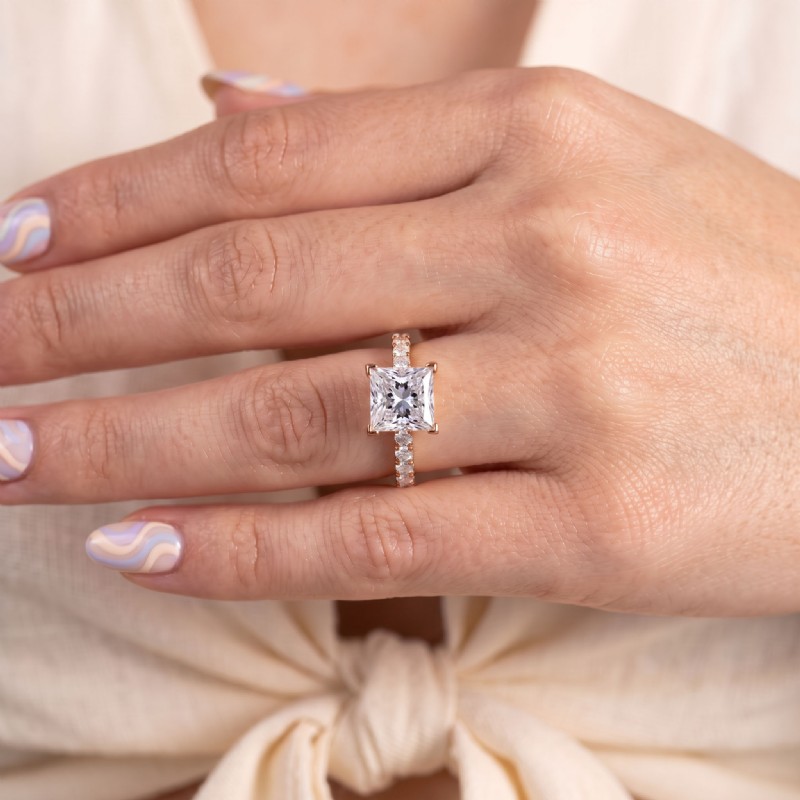  diamond Ring 14k Rose Gold