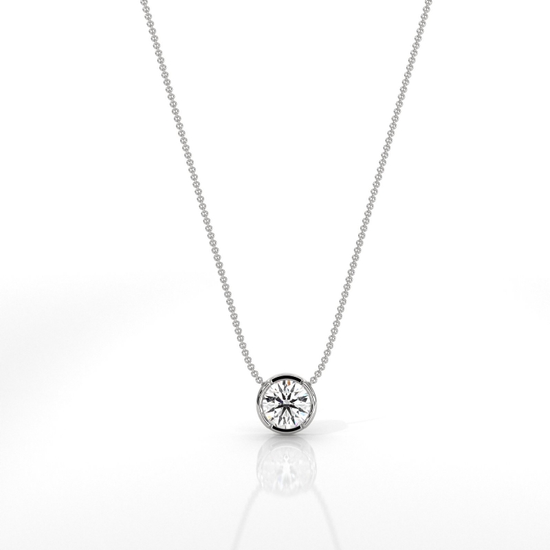  diamond Pendant 14k Gold White