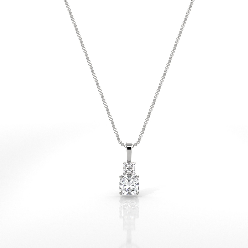 diamond Pendant 14k Gold White