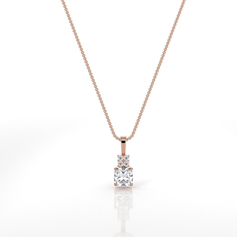  diamond Pendant 18k Rose Gold