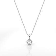  diamond Pendant 14k Gold White