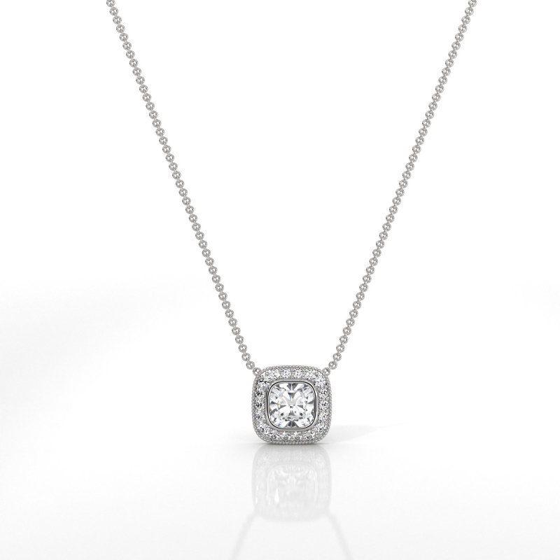  diamond Pendant 14k Gold White