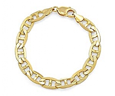 14k Yellow Gold Solid Men's Bracelet (10mm,8.50