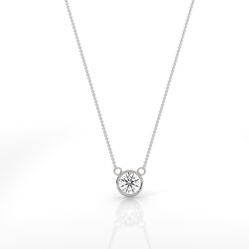  diamond Pendant 14k Gold White