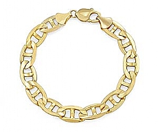 14k Yellow Gold Solid Men's Bracelet (11.0mm,8.50