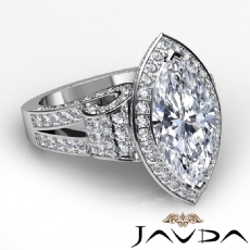 Circa Halo Vintage Inspired diamond Ring 18k Gold White