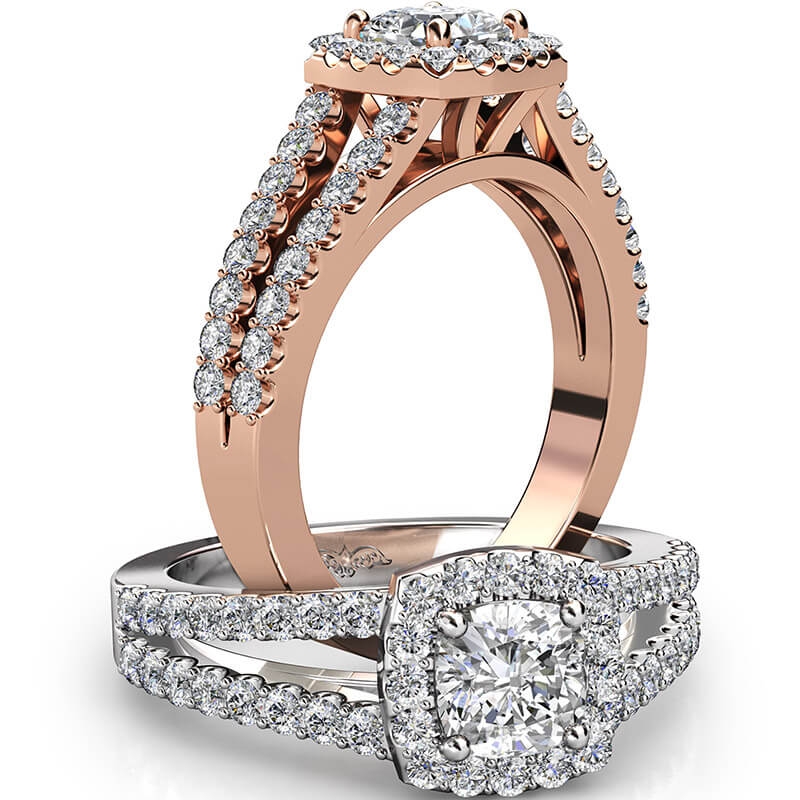  diamond Ring 14k Rose Gold