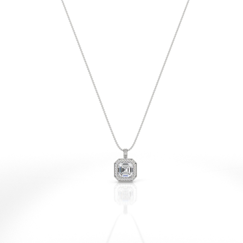  diamond Pendant 14k Gold White