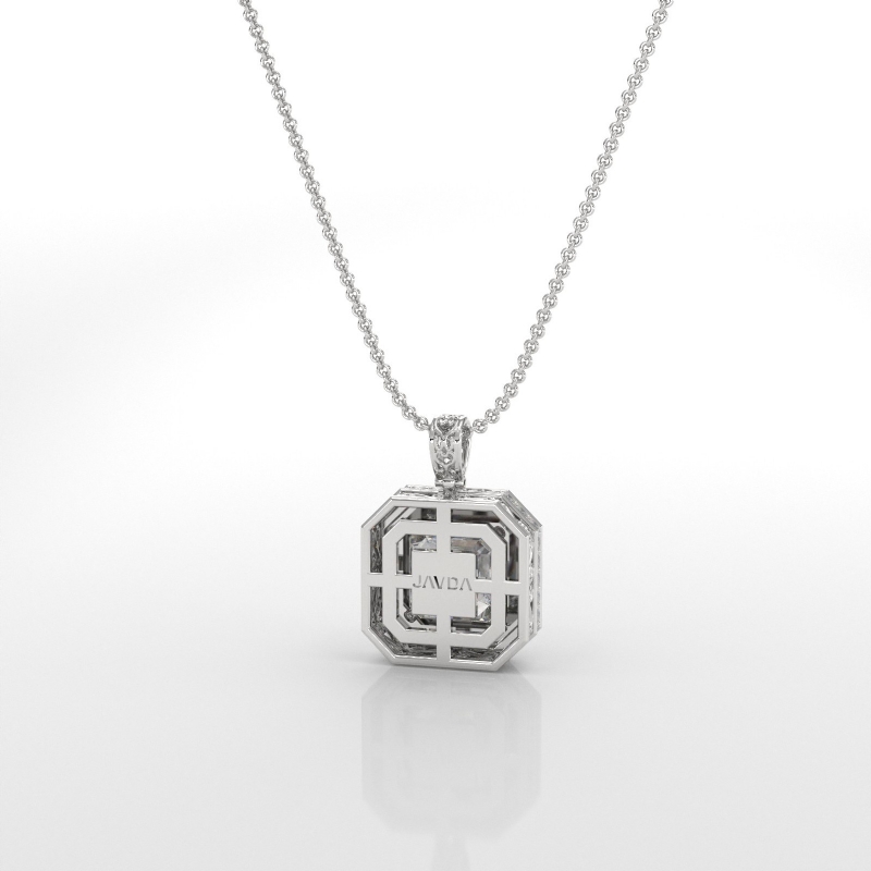  diamond Pendant 14k Gold White