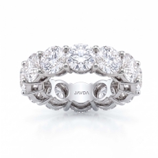 Prong Set Round Lab Grown Diamond Women Eternity Wedding Band 14k Gold 11.35Ctw