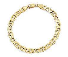 14k Yellow Gold Solid Men's Bracelet (7.1mm,8.50