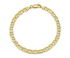 14k Yellow Gold Solid Men's Bracelet (6.1mm,8.50