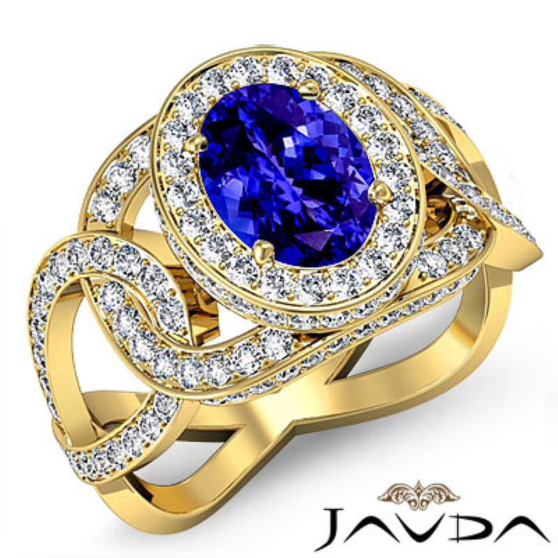  Oval diamond  Ring in 18k Gold Yellow