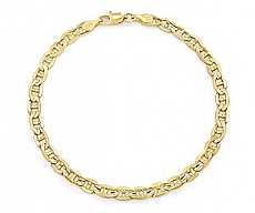 14k Yellow Gold Solid Men's Bracelet (4.80mm,7