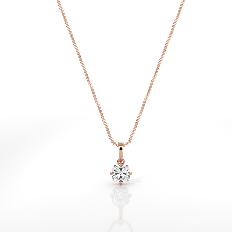  diamond Pendant 18k Rose Gold