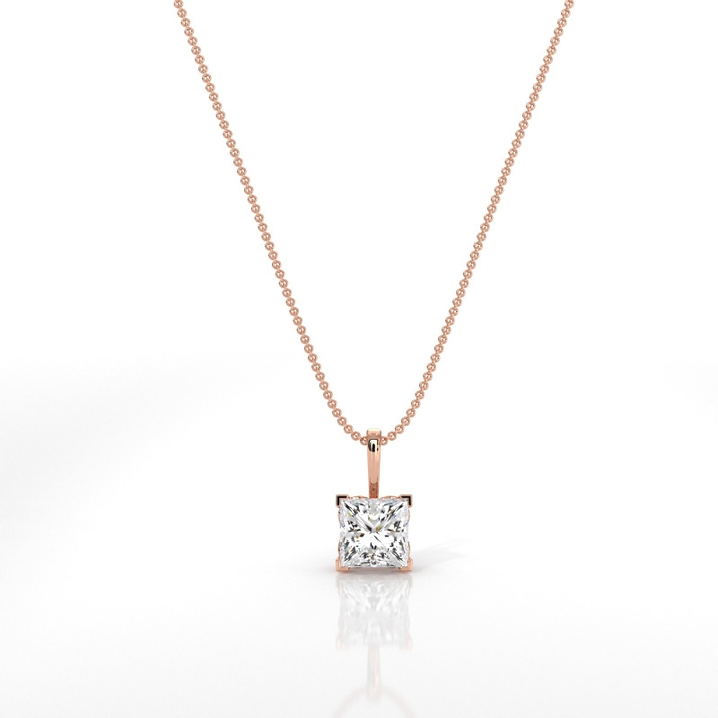  diamond Pendant 18k Rose Gold