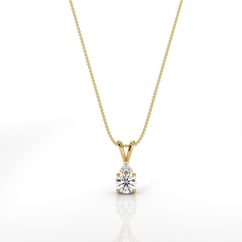  diamond Pendant 14k Gold Yellow