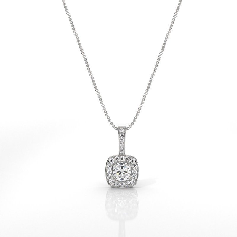  diamond Pendant 14k Gold White