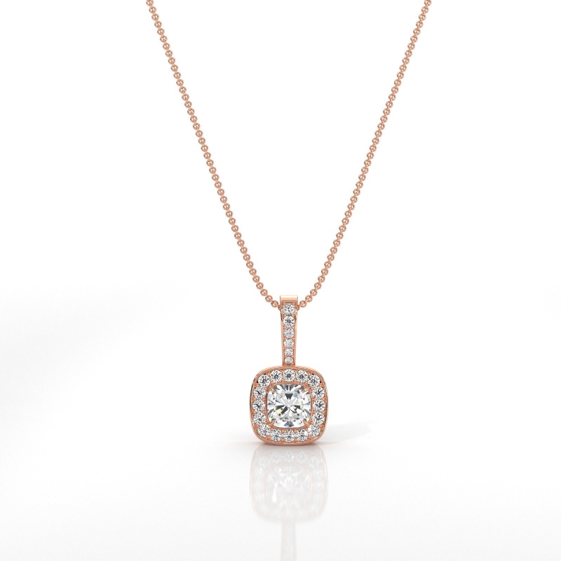  diamond Pendant 18k Rose Gold